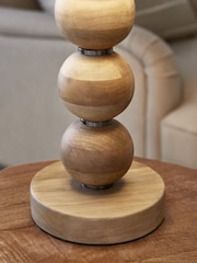 Natural Palmer Wood Table Lamp - Image 3 of 8