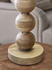 Natural Palmer Wood Table Lamp - Image 4 of 8