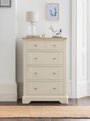 Stone Hampton Painted Oak Collection 5 Drawer Tall Chest Of Drawers - Image 1 of 7