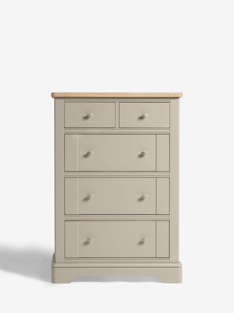 Stone Hampton Painted Oak Collection 5 Drawer Tall Chest Of Drawers - Image 2 of 7