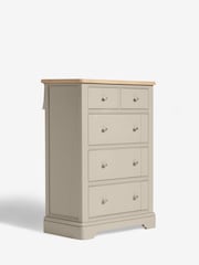 Stone Hampton Painted Oak Collection 5 Drawer Tall Chest Of Drawers - Image 3 of 7