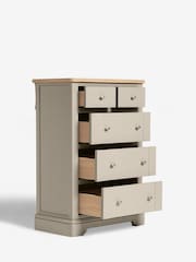 Stone Hampton Painted Oak Collection 5 Drawer Tall Chest Of Drawers - Image 5 of 7