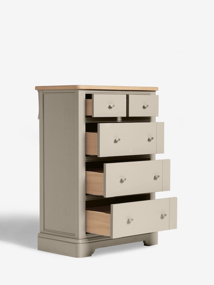 Stone Hampton Painted Oak Collection 5 Drawer Tall Chest - Image 5 of 5 Stone Hampton Painted Oak Collection 5 Drawer Tall Chest - Image 5 of 5