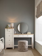 Chalk Malvern Paint Effect 6 Drawer Console Dressing Table - Image 1 of 10