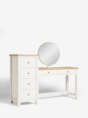 Chalk Malvern Paint Effect 6 Drawer Console Dressing Table - Image 6 of 10