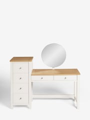Chalk Malvern Paint Effect 6 Drawer Console Dressing Table - Image 7 of 10
