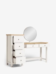 Chalk Malvern Paint Effect 6 Drawer Console Dressing Table - Image 8 of 10