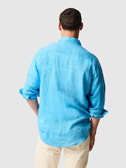 Rodd & Gunn Aqua Blue Coromandel Sports Fit Shirt - Image 3 of 6