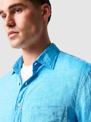 Rodd & Gunn Aqua Blue Coromandel Sports Fit Shirt - Image 4 of 6