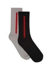 HUGO Grey Socks 2 Pack - Image 1 of 3