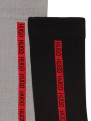 HUGO Grey Socks 2 Pack - Image 3 of 3