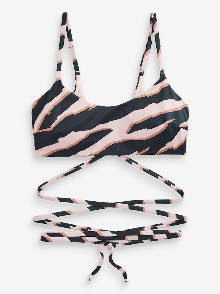 Rochelle/Zebra - Bikinioberteil mit Riemchendesign - Bild 3 von 3 Rochelle/Zebra - Bikinioberteil mit Riemchendesign - Bild 3 von 3