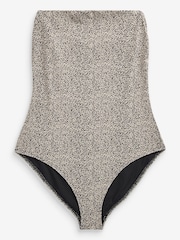 Black/Animal Bandeau Swimsuits 2 Pack - Image 2 of 3