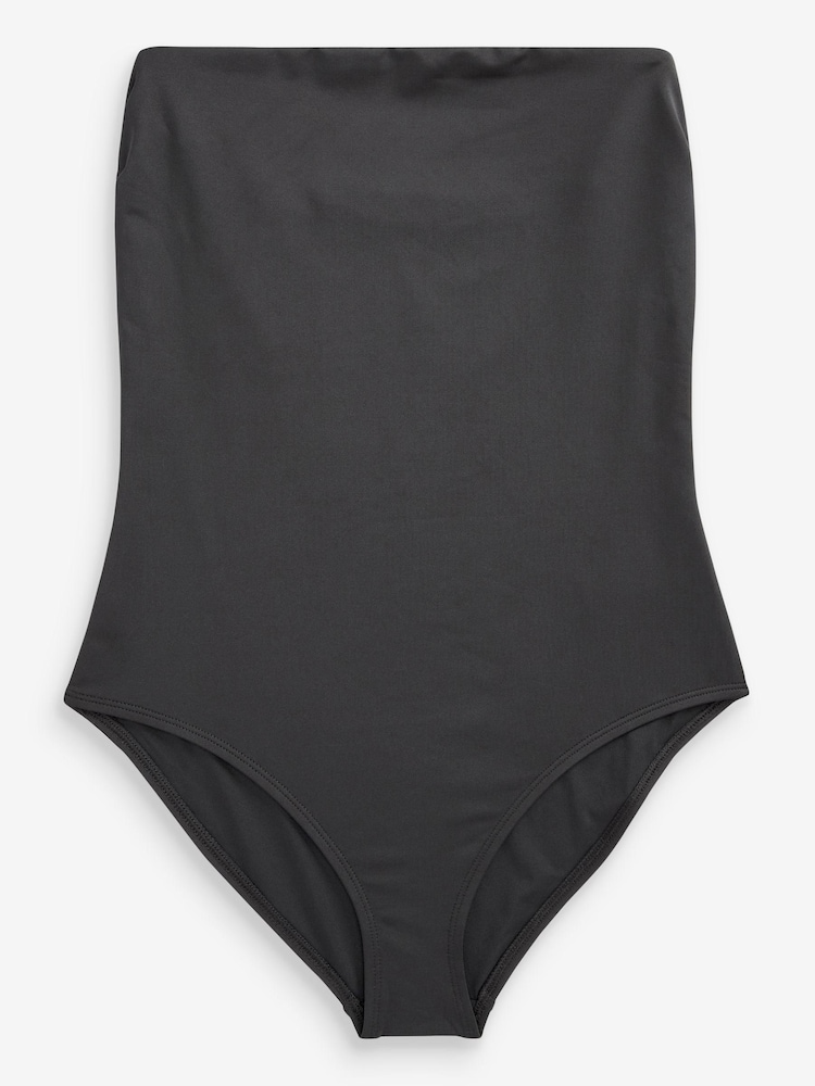 Black/Animal Bandeau Swimsuits 2 Pack - Image 3 of 3