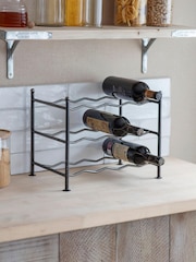 Garden Trading Black Farringdon Wine Rack 12 Bottles - Image 1 of 2