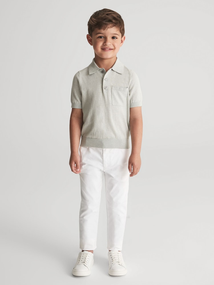Reiss White Pitch Junior Slim Fit Casual Chinos - Image 1 of 6 Reiss White Pitch Junior Slim Fit Casual Chinos - Image 1 of 6