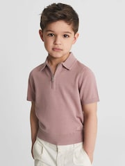 Курна троянда - Рейсс Максвелл Меріно Футболка з поло на блискавці - Image 1 of 6