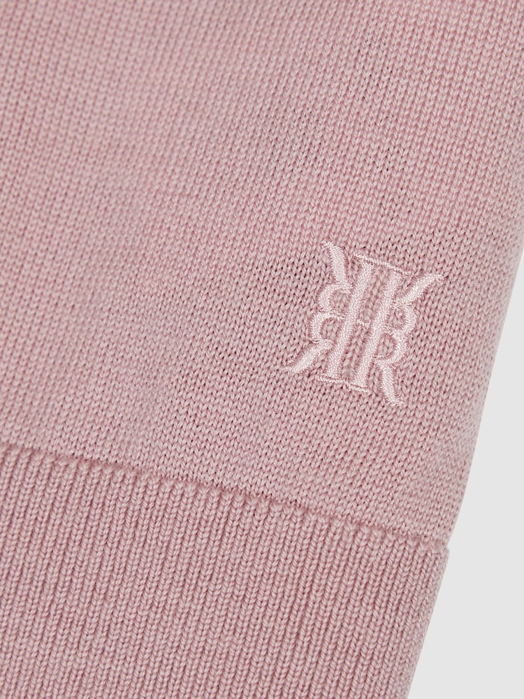 Курна троянда - Рейсс Максвелл Меріно Футболка з поло на блискавці - Image 6 of 6