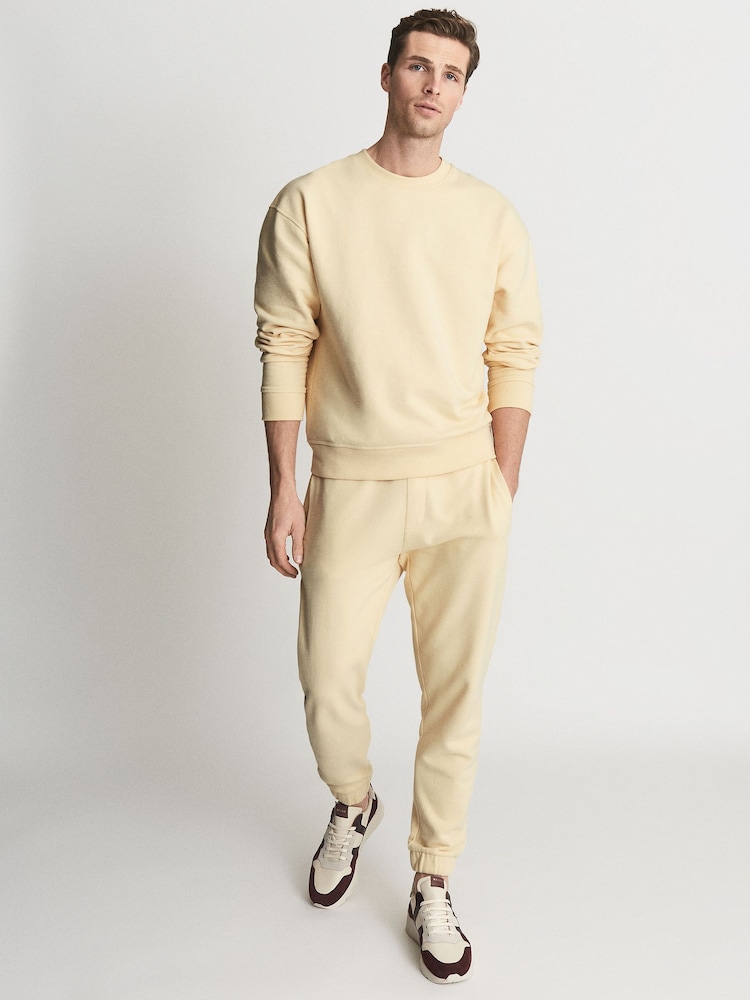 Reiss Lemon Ali Oversized Garment Dye Joggers - Image 1 of 5