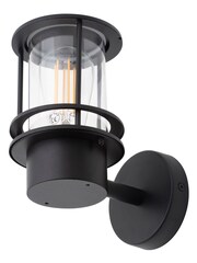 BHS Black Leonis Miners Style Wall Lantern Outdoor Light - Image 4 of 4