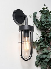 BHS Black Woking Caged Outdoor Wall Light - Image 1 of 7