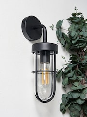 BHS Black Woking Caged Outdoor Wall Light - Image 2 of 7