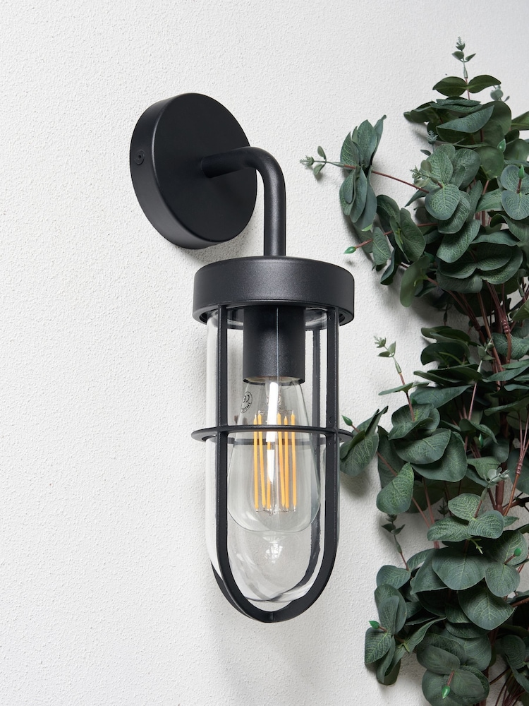 BHS Black Woking Caged Outdoor Wall Light - Image 2 of 7 BHS Black Woking Caged Outdoor Wall Light - Image 2 of 7