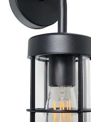 BHS Black Woking Caged Outdoor Wall Light - Image 7 of 7