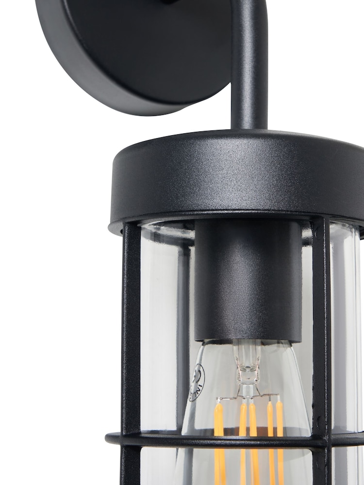 BHS Black Woking Caged Outdoor Wall Light - Image 7 of 7