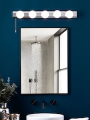 BHS Silver Ara Hollywood 5 Light Bathroom Wall Light - Image 1 of 4