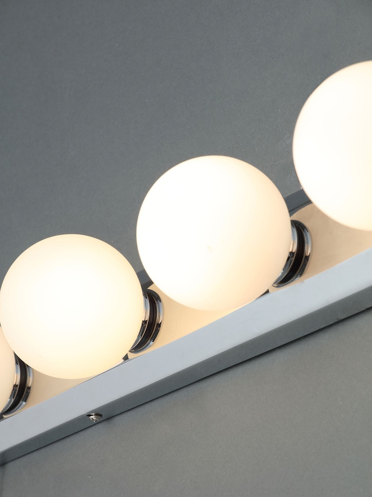 BHS Silver Ara Hollywood 5 Light Bathroom Wall Light - Image 2 of 4