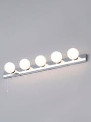 BHS Silver Ara Hollywood 5 Light Bathroom Wall Light - Image 3 of 4