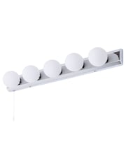 BHS Silver Ara Hollywood 5 Light Bathroom Wall Light - Image 4 of 4
