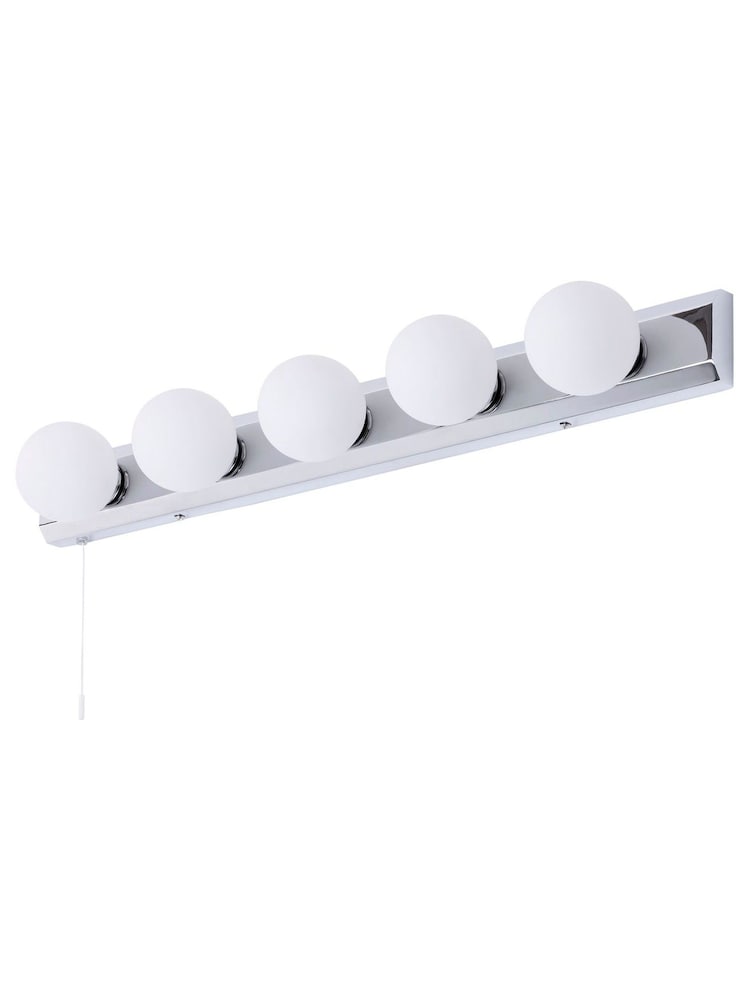 BHS Silver Ara Hollywood 5 Light Bathroom Wall Light - Image 4 of 4