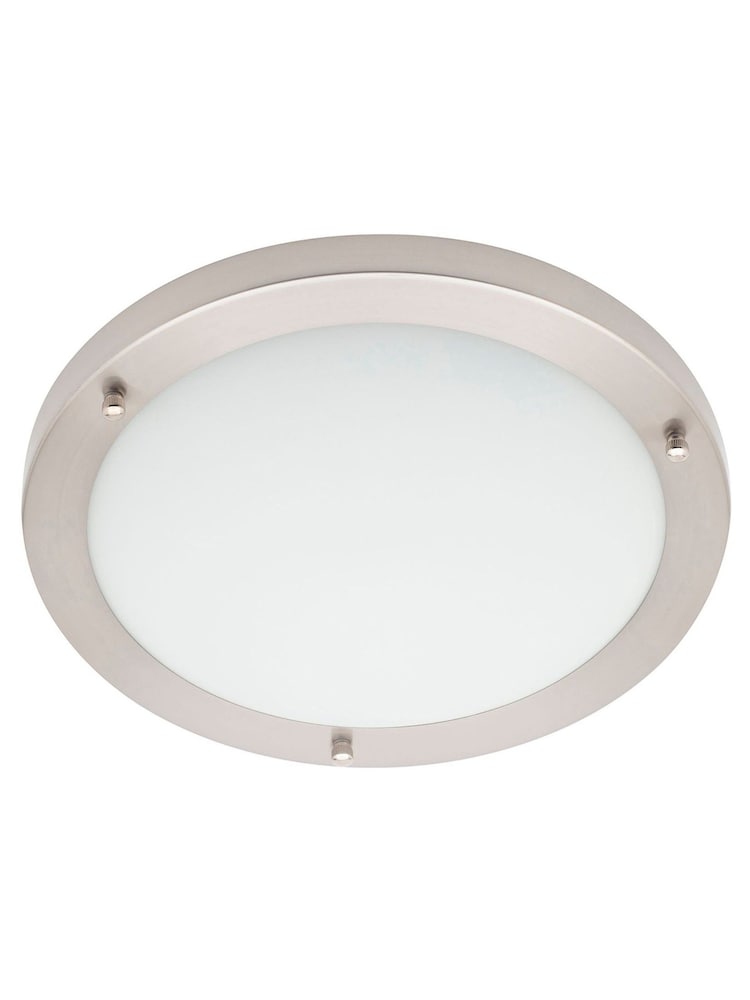 BHS Silver Delphi Large Flush Bathroom Ceiling Light - Image 2 of 3