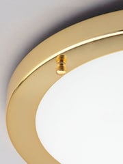 BHS Brass Delphi Large Flush Bathroom Ceiling Light - Image 3 of 5