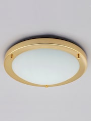 BHS Brass Delphi Large Flush Bathroom Ceiling Light - Image 5 of 5