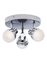 BHS Chrome Milan Deco LED 3 Light Flush Ceiling Light - Image 5 of 5