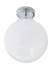 Silver Porto 1 Light Semi-Flush Ceiling Light - Image 5 of 5