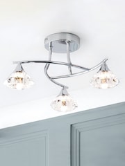 Silver BHS Reena Flush Ceiling Light - Image 1 of 4