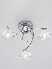 Silver BHS Reena Flush Ceiling Light - Image 3 of 4