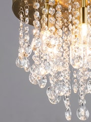 BHS Brass Celeste 6 Light Flush Indoor and Bathroom Ceiling Light - Image 2 of 4