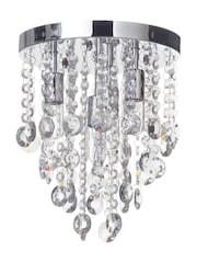 BHS Silver Celeste Flush Indoor and Bathroom Small Ceiling Light - Image 5 of 5