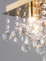 Brass Orlando 4 Light Satin Brass Ceiling Light Lamp - Image 2 of 3