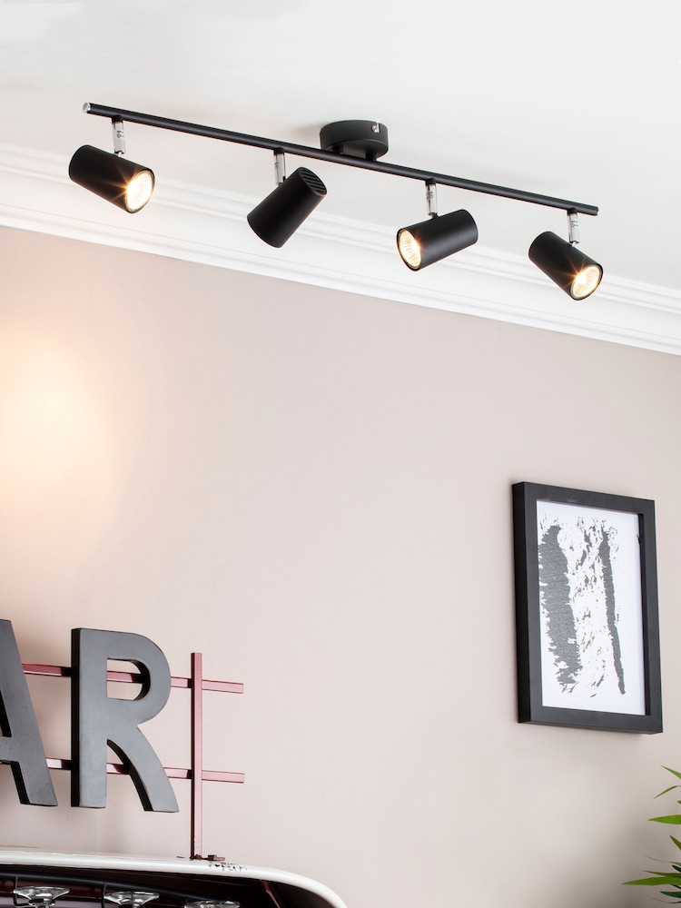 BHS Harvey Black 4 Light Bar Spotlight - Image 1 of 5