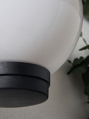 BHS Black York Globe Wall Lantern Outdoor Light - Image 3 of 6