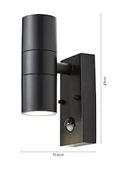 BHS Black Neso 2 Outdoor Wall Light - Image 4 of 7