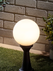 BHS Black York Opal Globe Lantern Outdoor Light - Image 1 of 4