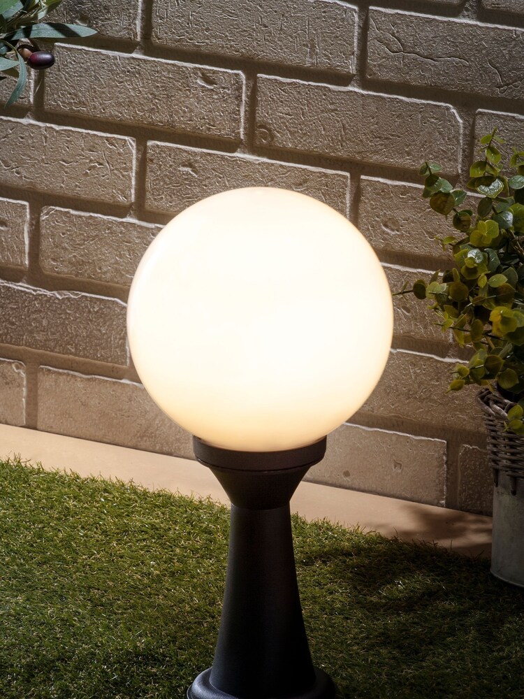 BHS Black York Opal Globe Lantern Outdoor Light - Image 1 of 4