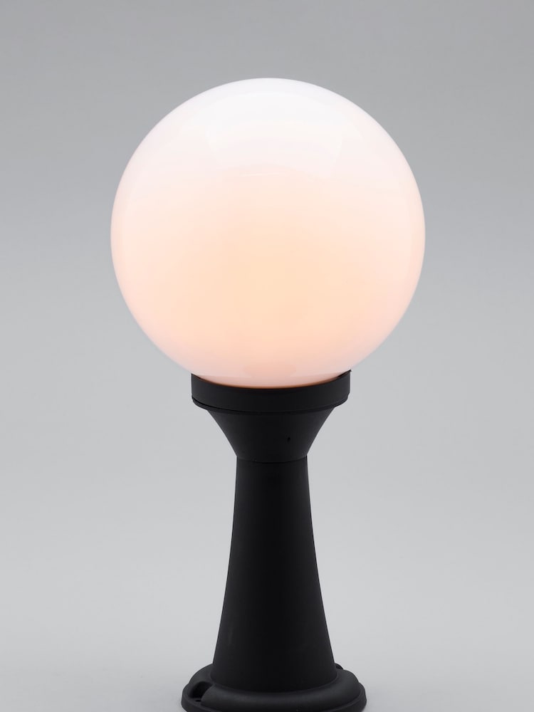 BHS Black York Opal Globe Lantern Outdoor Light - Image 2 of 4